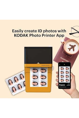 Dock Era 4pass Mobil Fotoğraf Yazıcı 10x15 Cm Bluetooth Bağlantılı, 10 Adet Fotoğraf, Retro Tasarım