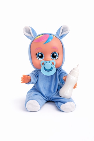 Ağlayan Ve Konuşan Et Bebek 20 Cm Su İçen Bebek Oyuncağı 3+ Yaş Açık Mavi