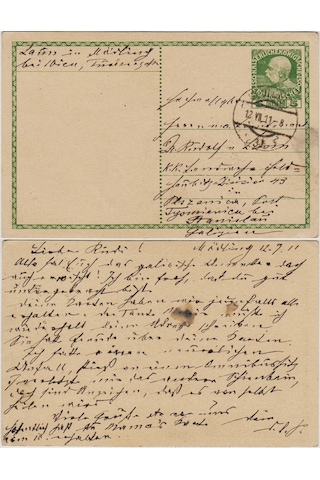 Avusturya'dan Ukrayna'ya Postadan Geçmiş Kartpostal 1911.