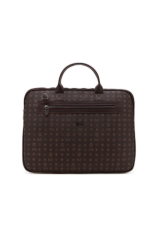 Bilik Deri Monogram Kahve Unisex Laptop & Evrak Çantası Rh09 Busi 001