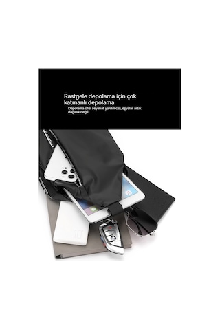 Erkekler İçin Şık Ve Pratik Su Geçirmez Çapraz Omuz Çantası - Çok Fonksiyonlu Küçük Göğüs Çantası, Günlük Kullanım İçin Rahat Ve Dayanıklı Sırt Çantası Siyah