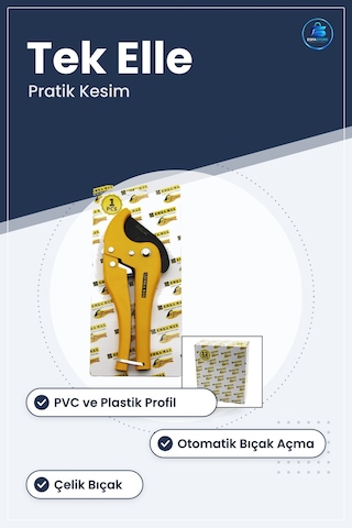 Pvc Boru Kesme Makası Otomatik Bıçak Açma Plastik Profil Hortum K