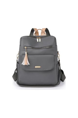 Ranyeek Kadınlar İçin Su Geçirmez Çanta - Oxford Kumaş, Çok Bölmeli, Seyahat-iş-okul Kullanıma Uygun Gri Renk Sırt Çantası Çok Renkli