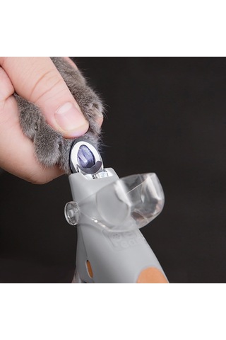 Vkemall Kedi Tırnak Kesici Led Işık Ve 5x Büyütec İle Kan Damarını Engelle, Ergonomik Silikon Kollü Paslanmaz Çelik Bıçak