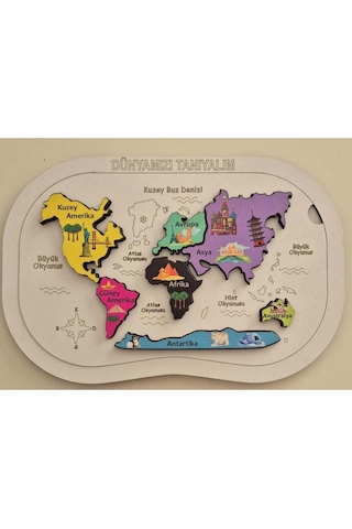 Dünyanın Yapısı Katmanlar Ve Kıtaları Beyaz Yapboz
