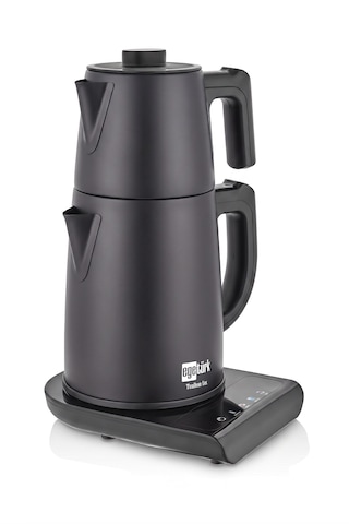 Egetürk TeaDem Vox Konuşan Dokunmatik Çay Makinesi Mama Suyu Hazırlama 1850W 1.7L Kettle 1.2L Demlik Siyah