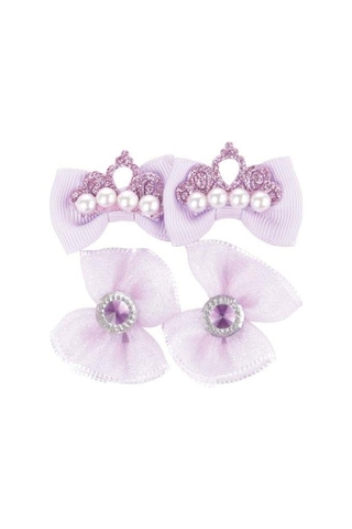 M-pets Glam Fiyonklu Kedi Ve Köpekler İçin Aksesuar Toka Mor Mor