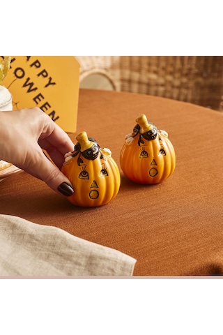 Karaca Halloween Tuzluk Ve Biberlik Turuncu