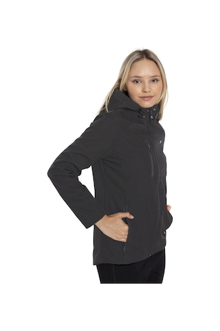 Crozwise Bayan Kapşonlu Softshell Mont Antrasit