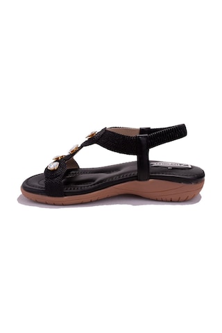 Dagoster Dza07-74172497 Siyah Günlük Ortopedik Kadın Sandalet 001