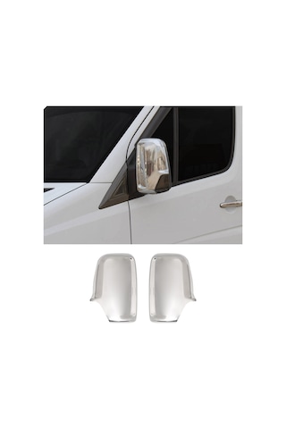 Mercedes Sprinter W906 Uyumlu 2006-2018 Krom Ayna Kapağı 2 Parça Paslanmaz Çelik