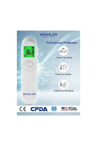 Wohler Temassız Dijital Ateş Ölçer Alından Vücut Ve Nesne Fda Onaylı