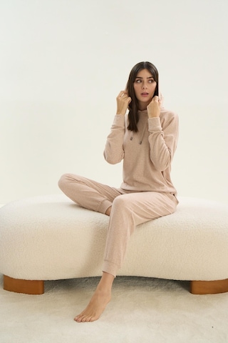 Kadın Uzun Kol Kapüşonlu Bej Eşofman Takım C6t9n9o51 001