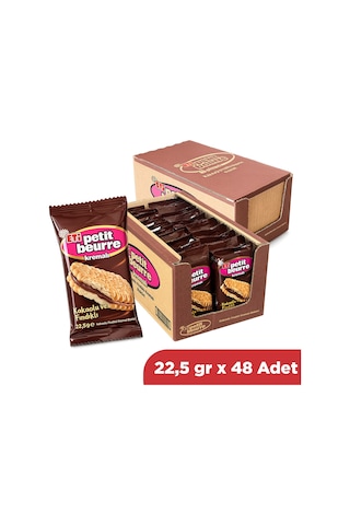 Eti Kakaolu Fındık Kremalı Petibör Bisküvi 22,5 Gr X 48 Adet