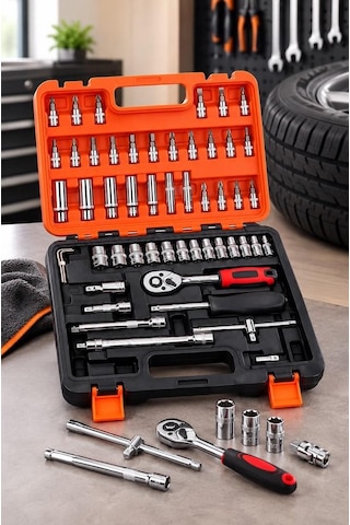 Oto4 Germany Cr-v Max 1/4 Cırcırlı 53 Parça Lokma Anahtar Takımı Bits Uç Seti Tam Set