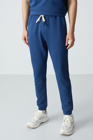 Tommy Life Parlament Pamuklu Kalın Yumuşak Dokulu Oversize Fit Basic Erkek Eşofman Takım - 85261 Mavi