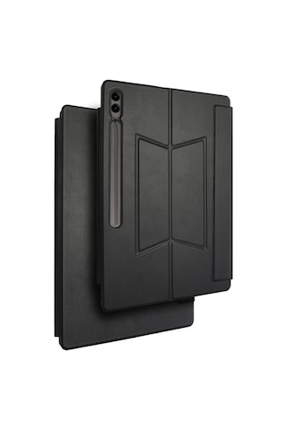 Galaxy Uyumlu  Tab S11 Ultra Zore Border Keyboard Bluetooh Bağlantılı Standlı Klavyeli Tablet Kılıfı Klasik