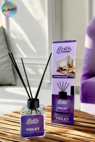 100 Ml Saten Çubuklu Bambu Ortam Kokusu Oturma Odası Violet Menekşe