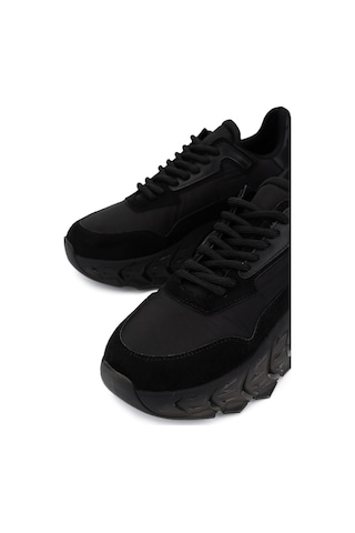 Tamer Tanca Kadın Suni Deri Siyah Sneakers & Spor Ayakkabı 1009 2190 Bn Ayk Sk25-26 Syh/syh Suet Siyah