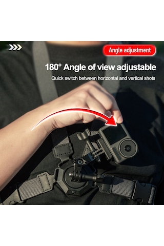 Geeroyoo Startrc Manyetik Göğüs Kayışı: Gopro Ve Insta360 Kameralar İçin Hızlı Çıkarılabilir, Ayarlanabilir Göğüs Bağı Siyah