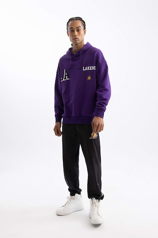 DeFactoFit NBA Los Angeles Lakers Dokuma Jogger Eşofman Altı Slim Fit Dar Kesim Cepli Ekstra Dar Paça D5647AX24AUBK81