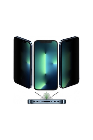 Apple İphone 13 Mini Mat Hayalet Ekran Gizli Privacy Tam Kaplayan Kırılmaz Cam Seramik Nano Ekran Koruyucu