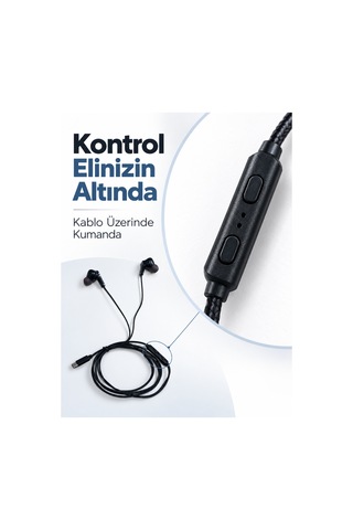Tek Müzik Ve Sesli Görüşmeler İçin Type C Mikrofonlu Kulaklık Najmaddin