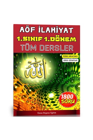 Aöf İlahiyat 1. Sınıf 1. Dönem Tüm Dersler Kitabı