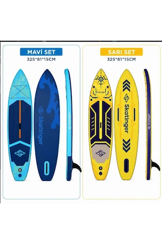 Mavi Set 325 X 82 Paddle Board Şişme Sörf Tahtası Full Set
