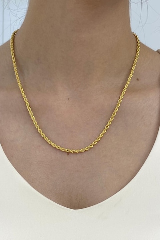 Zümrüt Sarraf 14 Ayar Altın Halat Zincir Kolye 5 G 38659345