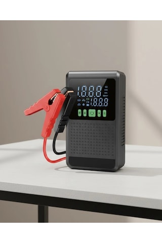 12.000 Mah Şarjlı Araç Akü Takviye Ve Işıklı Hava Kompresörü 1