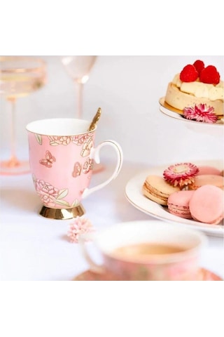 Cristina Re Teacup Saucer Enchanted Butterfly Çok Renkli