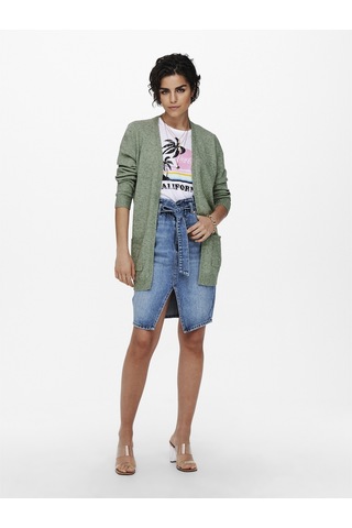 Only Bayan Uzun Örgü Hırka 15174274 Yeşil