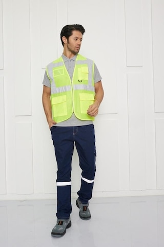 Orange Safety Mühendis Tipi Fileli İkaz Yeleği Sarı