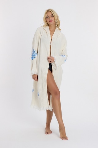 Mulberry Muslin Peştemal Bornoz Banyo Ve Plaj Elbisesi Mavi