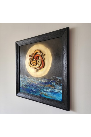 Ay Işığında 3 Vav Filografi Tablo 59x59 Cm