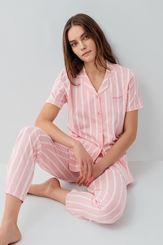 Pierre Cardin Kadın Pembe Gömlek Pijama Takım Pc9153-s-v2 Pembe