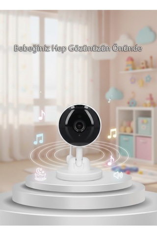 Wearfitpro 720p Hd Akıllı Bebek Kamerası & Video Monitörü Gece Görüşlü, Ninni Özellikli, Çift Yönlü Ses