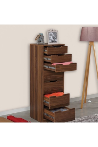 Pasific Home Flow Çekmeceli Şifonyer Meşe 7 Çekmeceli