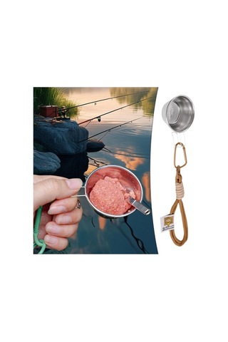 Pazly Balık Yemi Kasesi - Hafif Taşınabilir Kamp Kupası Haki Renk Haki