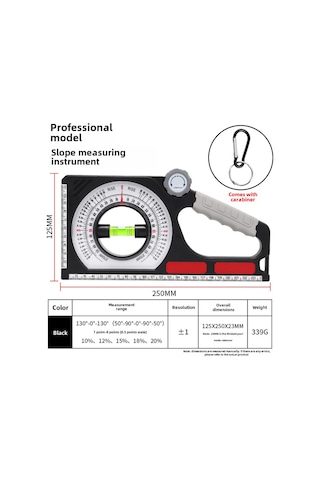 Hangfox Cassilo Profesyonel Manyetik Eğim Ölçer, İnşaat Ve Mühendislik İçin Kesin Açı Ve Eğim Ölçimi, Siyah Dayanıklı Ve Kullanımı Kolay