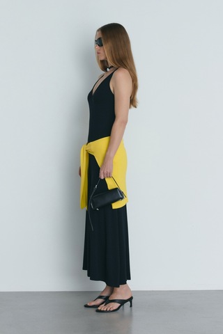 Suud Collection Siyah Bella Penye Elbise