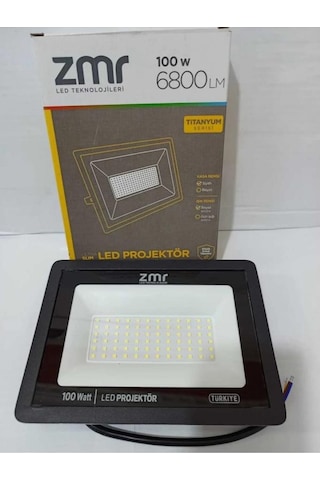 Zmr Zmr312s65 Led Projektör 100 Watt Ultra Slim Kasa 220v 6500k Beyaz Işık