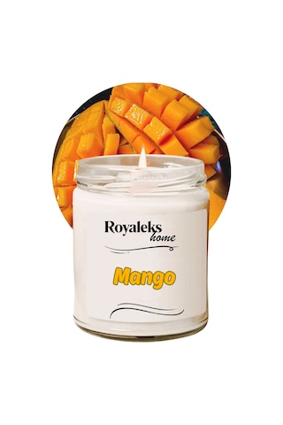 Doğal Özel Seri Kokulu Dekoratif Kavanoz Mum 210 Cc - Mango Esansı - Ryl Çok Renkli