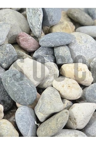 Doğal Nazilli Dere Çakıl Taşı, Tamburlanmış Dekoratif Taş, Renkli Dolamit, 2-4 Cm, 1 Kg, Saksı Dibi, Akvaryum Ve Bahçe Düzenleme