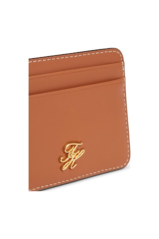 Th Scrıpt Leather Cc Holder Çok Renkli