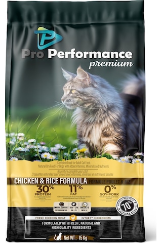Pro Performance Tavuklu ve Pirinçli Yetişkin Kedi Maması 15 KG