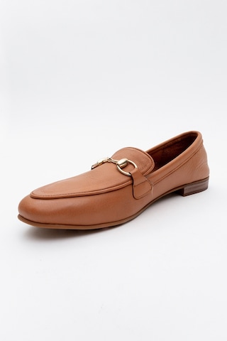 Luvishoes Luvi Shoes Trexıe Taba Cilt Hakiki Deri Tokalı Kadın Loafer Ayakkabı Taba Deri