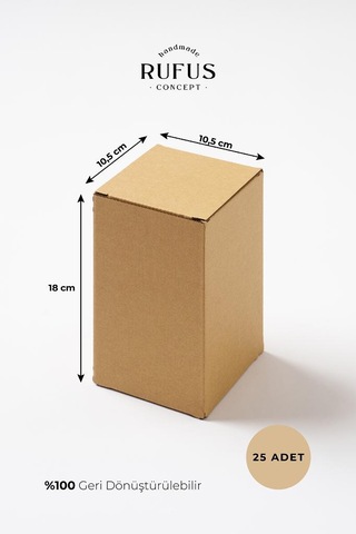 10,5x10,5x18cm Kilitli Kraft Kutu 25 Adet Beyaz 10,5x10,5x18cm Kilitli Kraft Kutu 25 Adet Beyaz