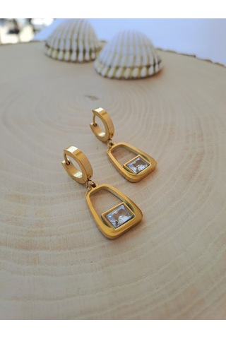 Dali Shop Sallantılı Zirkon Taşlı Çelik Küpe